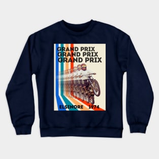 Vintage Motorcycle Grand Prix Elsinore 1974 Crewneck Sweatshirt